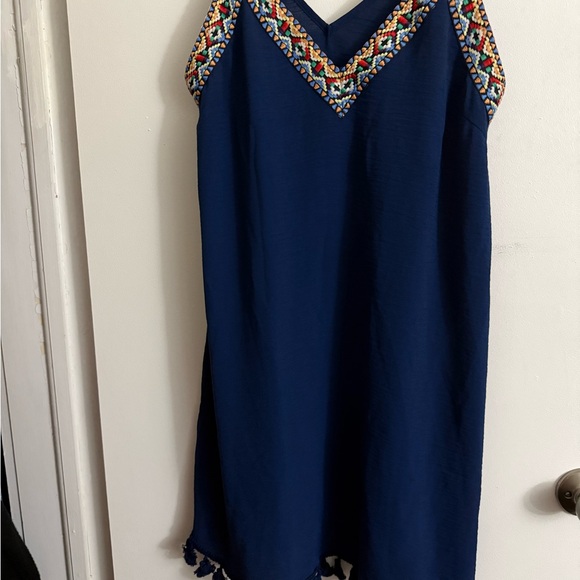 Cupshe Blue Swim Coverup with Decorative Trim - Picture 6 of 9